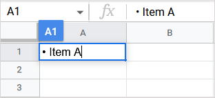 Cách đánh dấu đầu dòng trong Google Sheets