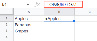 Cách đánh dấu đầu dòng trong Google Sheets