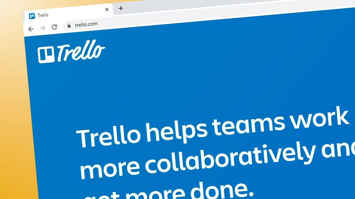 Home page of Trello - project management application.