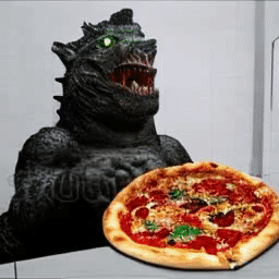 Godzilla Ăn Pizza, Video AI 2 Giây