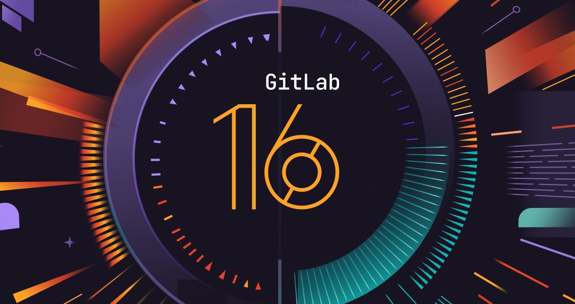 This screenshot shows the GitLab 16 landing page.