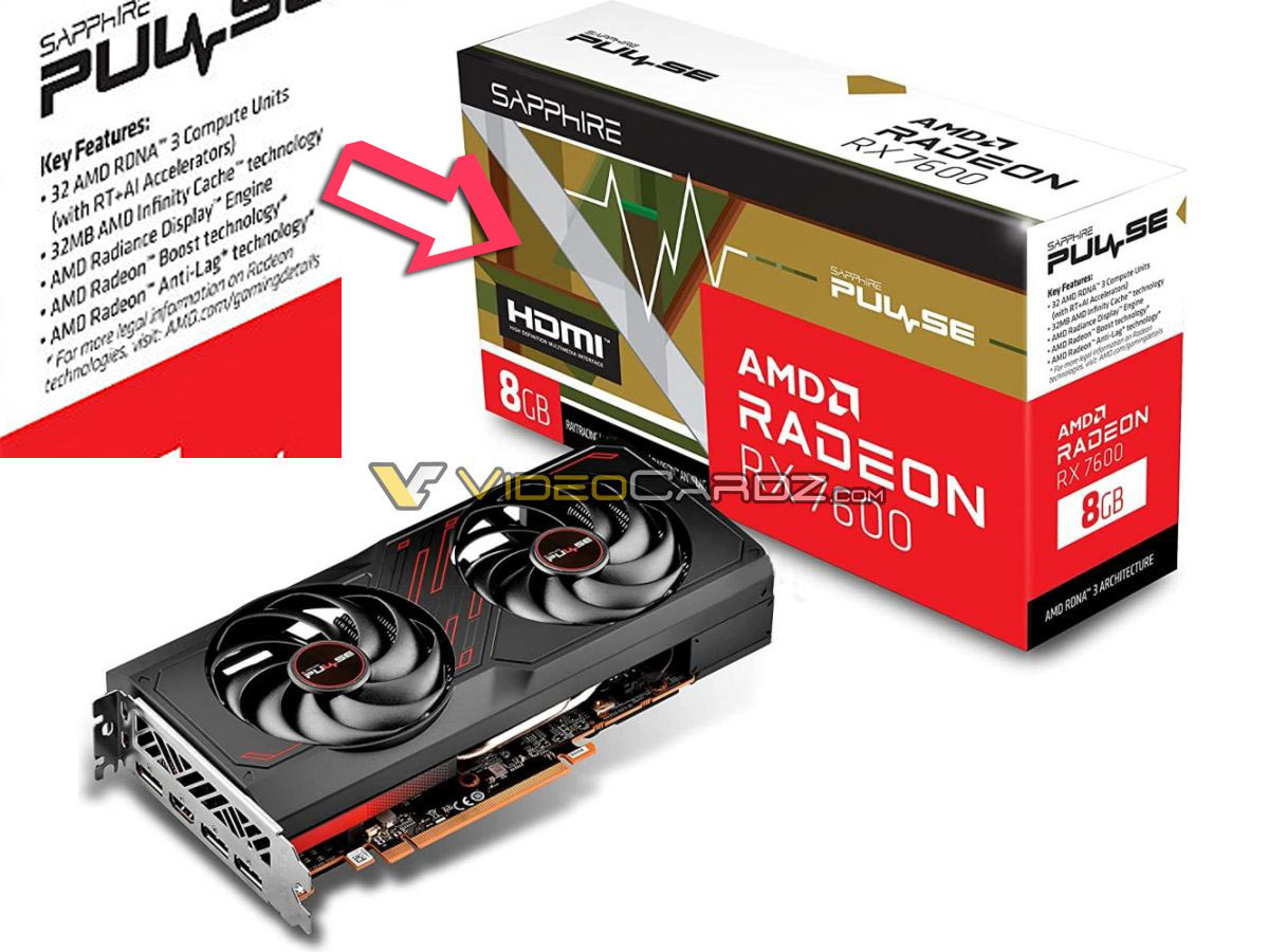 Sapphire Radeon RX 7600 xung