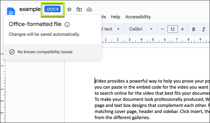 Cách chuyển đổi tài liệu Word sang Google Docs