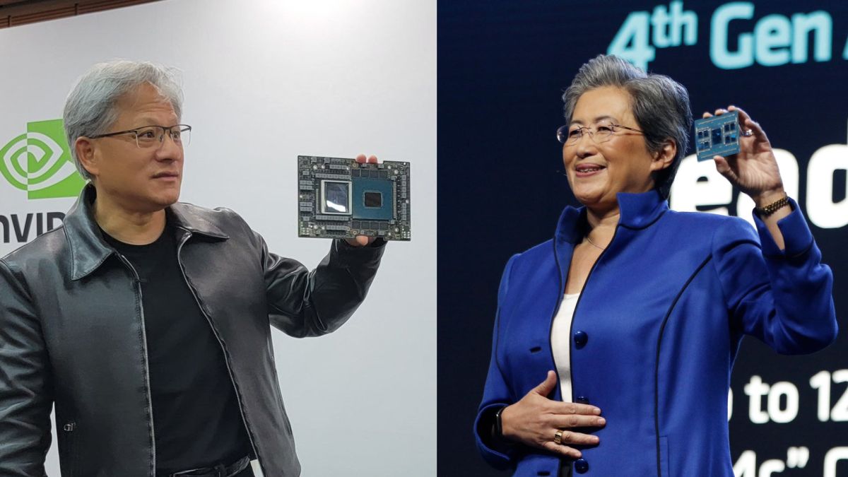 Jensen Huang and Lisa Su present their wares