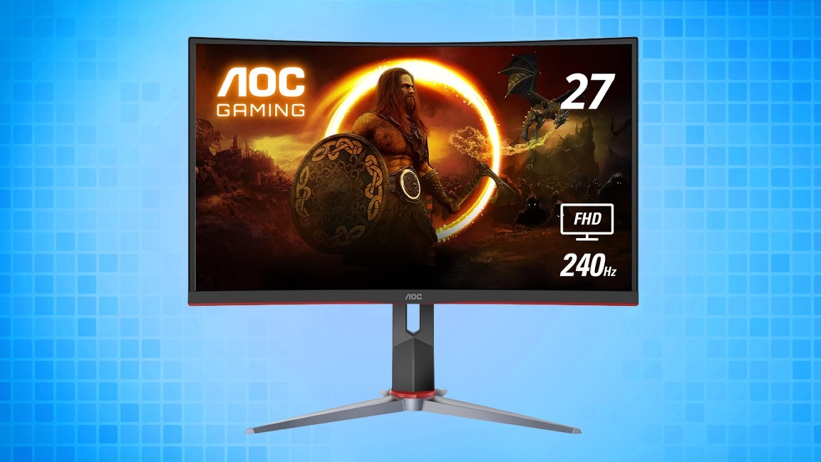 AOC 27-Inch 240Hz Curved Gaming Monitor Drops to $179