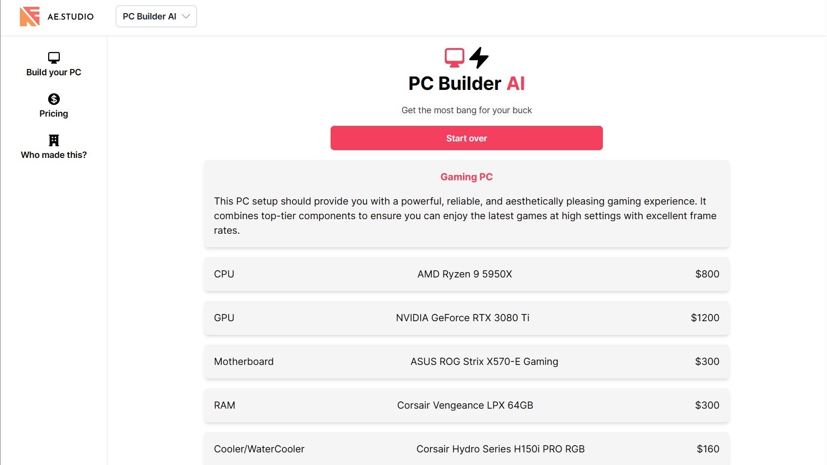 AI PC Building Site Creates Parts Lists With Wacky Prices, Takes Forever