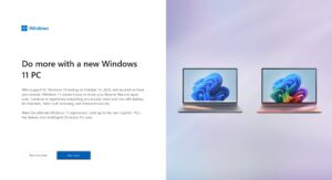 Microsoft hiển thị thông báo nhắc người dùng mua máy tính Windows 11 mới